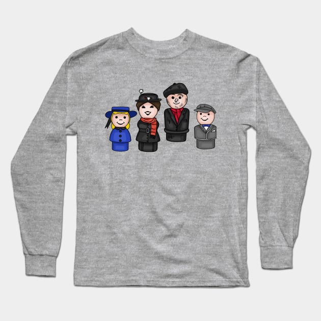 Mary, Bert, Jane, and Michael Long Sleeve T-Shirt by Slightly Unhinged